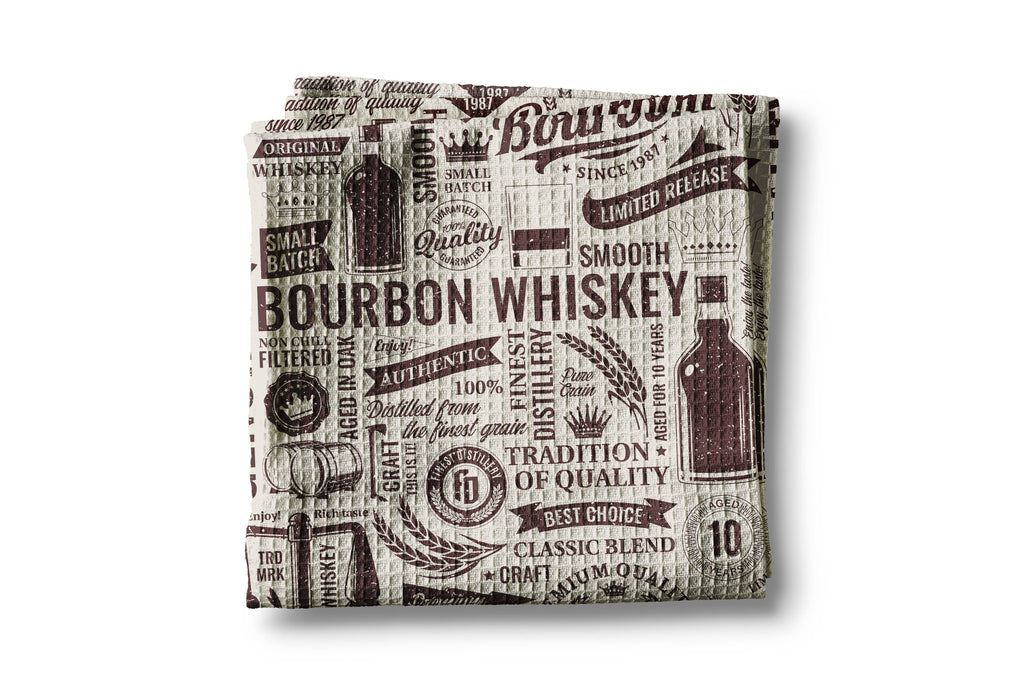 Vintage Liquor Whiskey Beer Bar Kitchen Towel Fathers Day